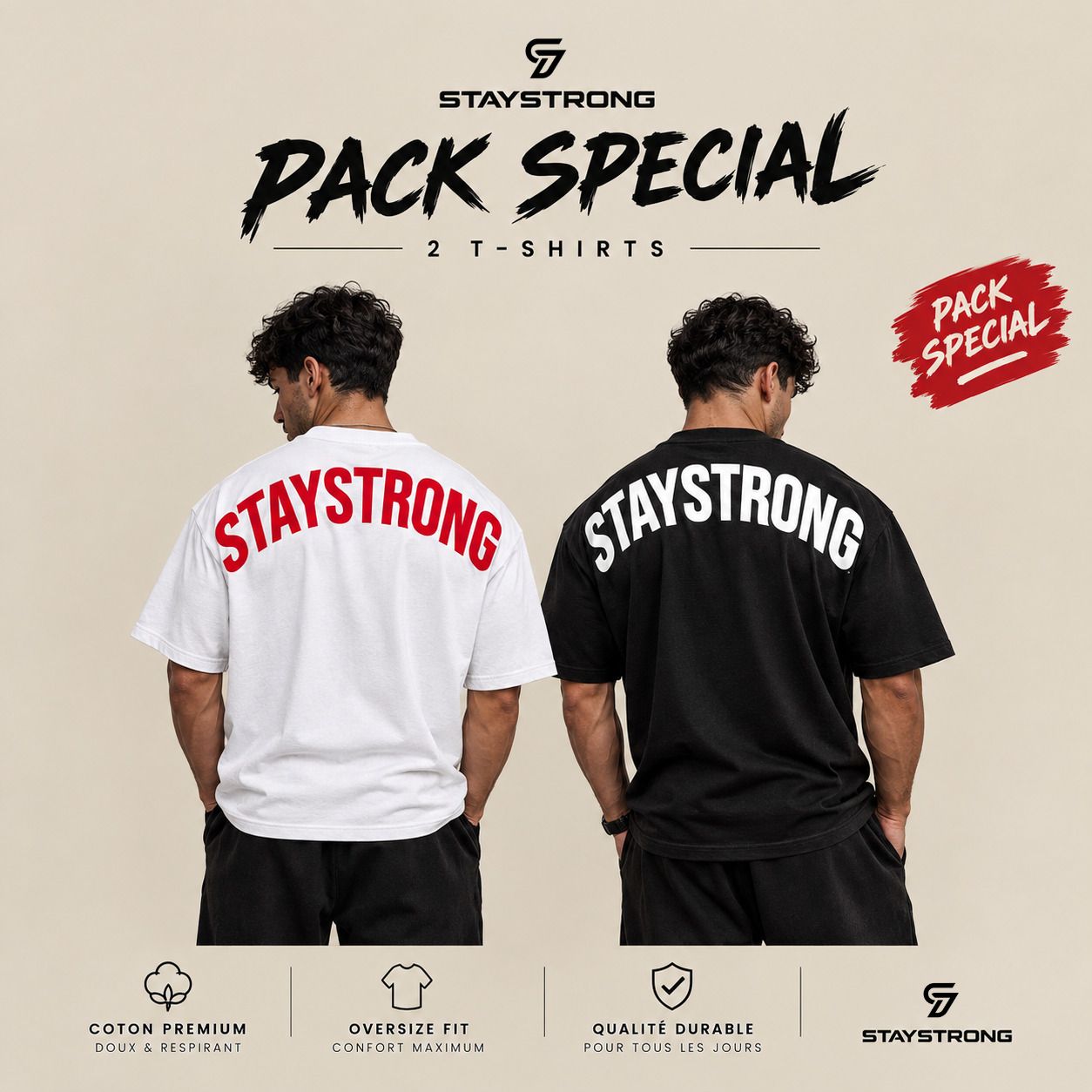 Pack Spécial STAYSTRONG Icon — 2 T-Shirts -50%