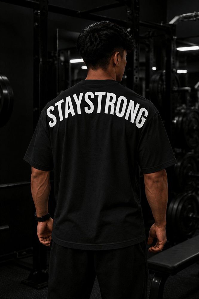 T-Shirt Graphic STAY STRONG BLANC